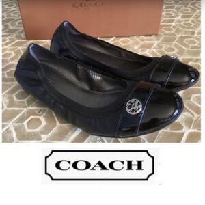 Coach Black Women's Flats with Silver Accents